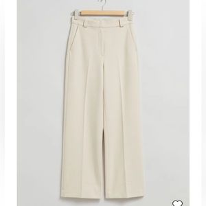 & Other Stories NWT Cream Trousers